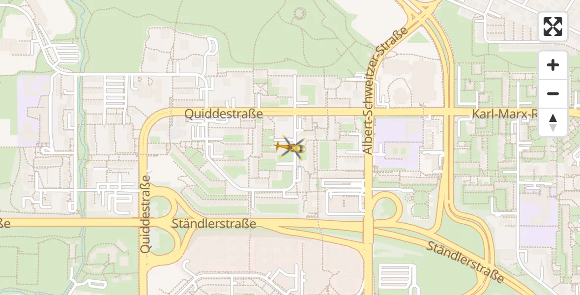 Flugroute Rettungshubschrauber München - München, 24 April 2026, 17:51