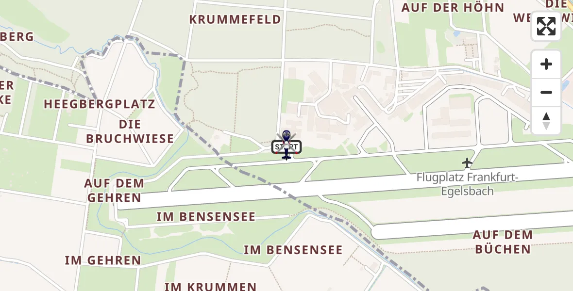 Flugroute Polizeihubschrauber Flughafen Frankfurt-Egelsbach - Flughafen Frankfurt-Egelsbach, 25 April 2026, 02:58