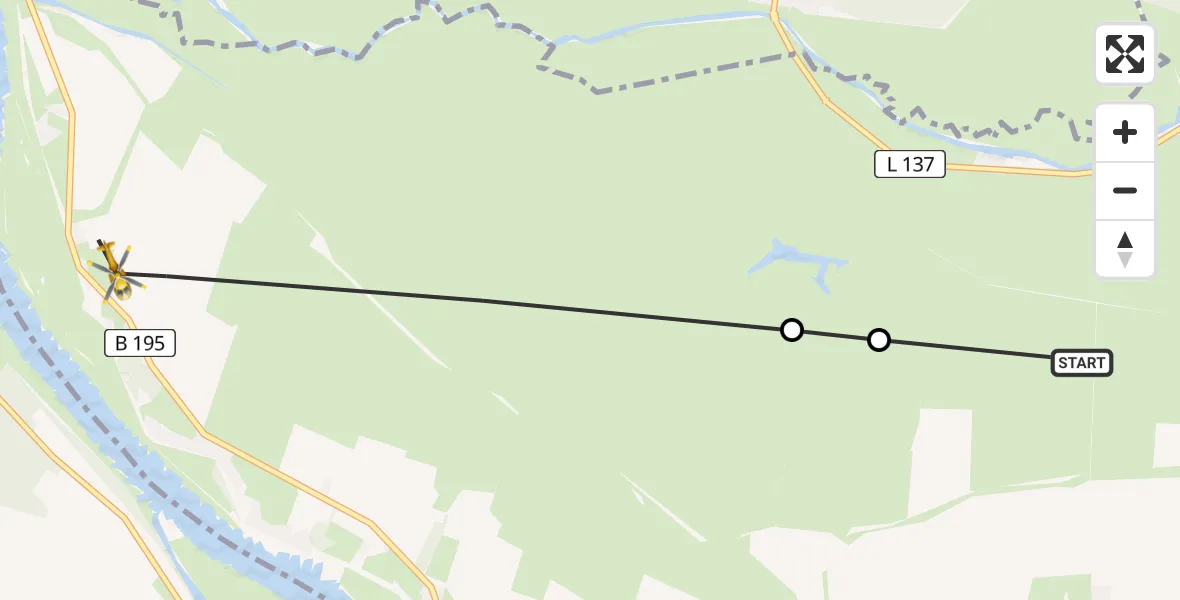 Flugroute Rettungshubschrauber Lenzerwische - Lenzerwische, 25 April 2026, 06:01