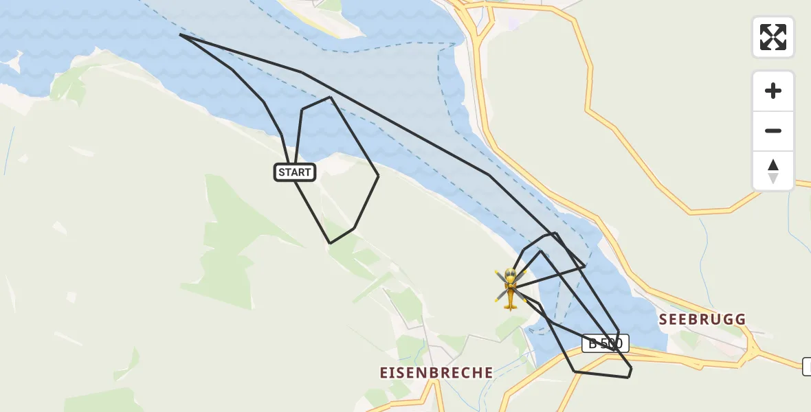 Flugroute Ambulanzhubschrauber Schluchsee - Schluchsee, 25 April 2026, 08:32