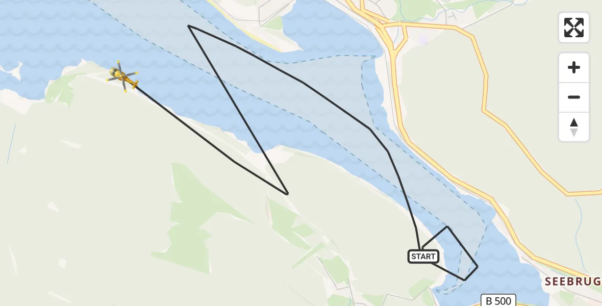 Flugroute Ambulanzhubschrauber Schluchsee - Schluchsee, 25 April 2026, 10:00