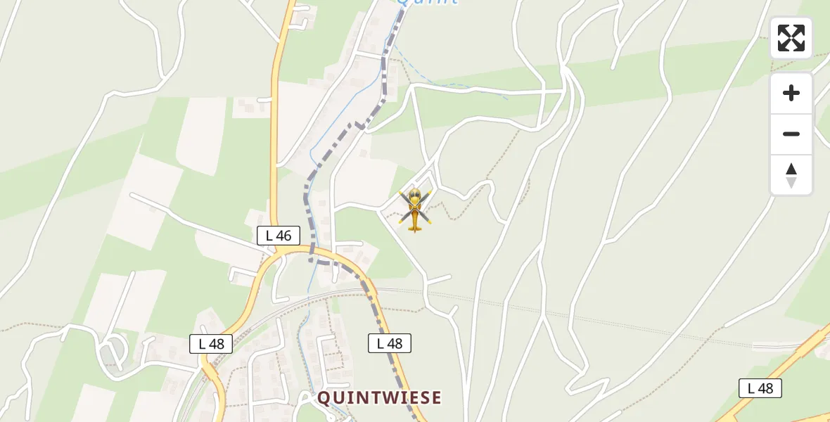 Flugroute Rettungshubschrauber Schweich - Schweich, 25 April 2026, 17:25