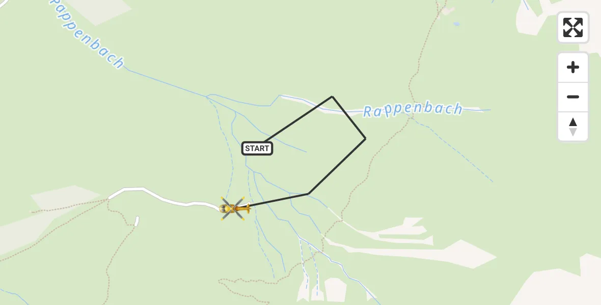 Flugroute Rettungshubschrauber Oberstdorf - Oberstdorf, 25 April 2026, 18:14