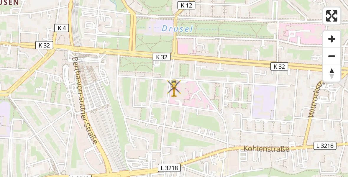 Flugroute Rettungshubschrauber Kassel - Kassel, 26 April 2026, 08:43