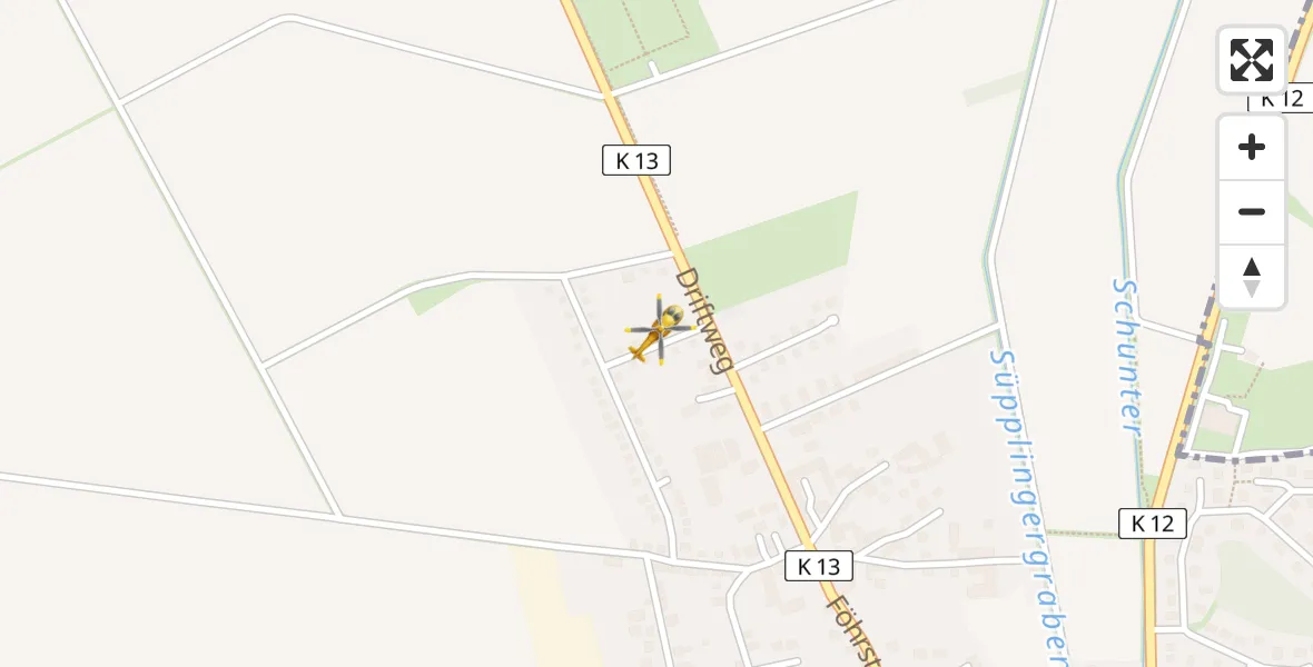 Flugroute Rettungshubschrauber Süpplingen - Süpplingen, 26 April 2026, 08:57