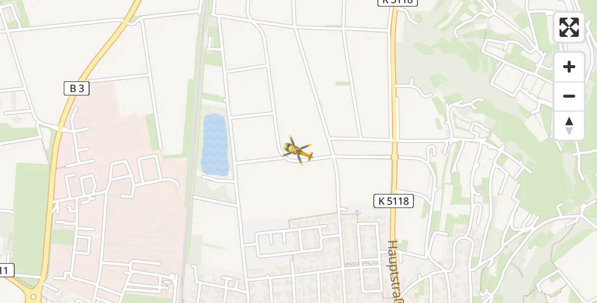 Flugroute Rettungshubschrauber Herbolzheim - Herbolzheim, 26 April 2026, 13:25