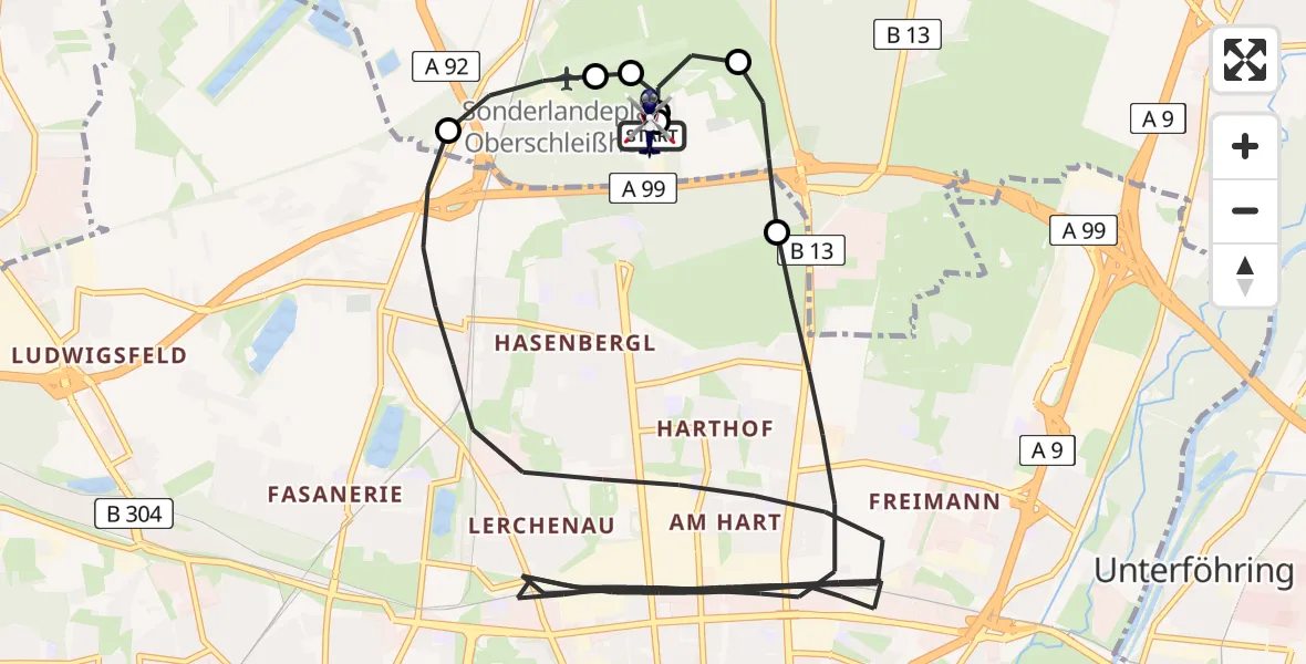 Flugroute Polizeihubschrauber Oberschleißheim - Oberschleißheim, 26 April 2026, 15:41