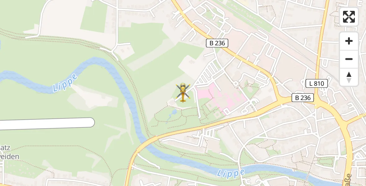 Flugroute Rettungshubschrauber Sankt Marien Hospital - Sankt Marien Hospital, 26 April 2026, 16:44