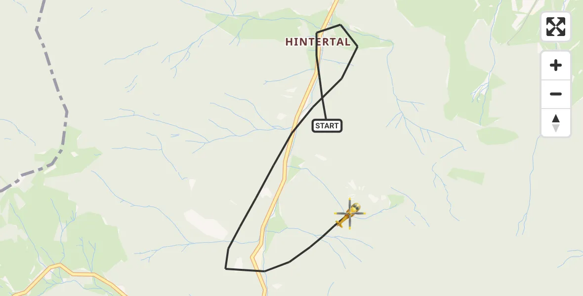 Flugroute Rettungshubschrauber Oberried - Oberried, 26 April 2026, 17:29