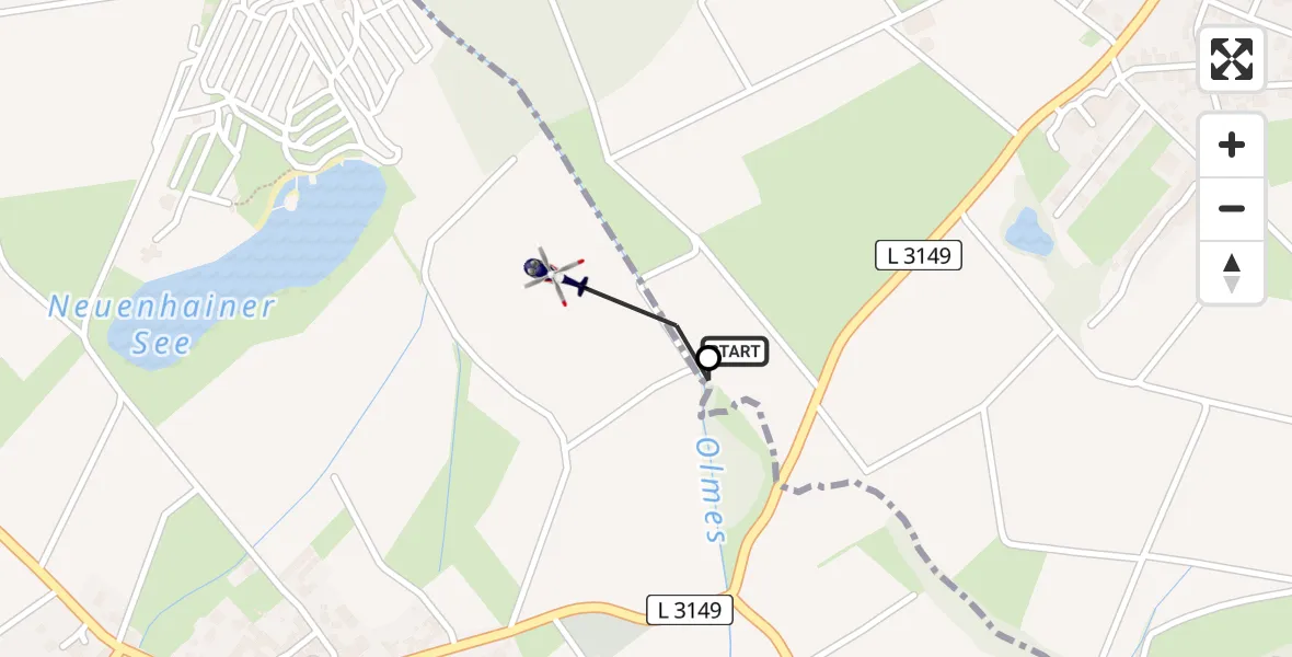 Flugroute Polizeihubschrauber Borken (Hessen) - Neuental, 26 April 2026, 20:06