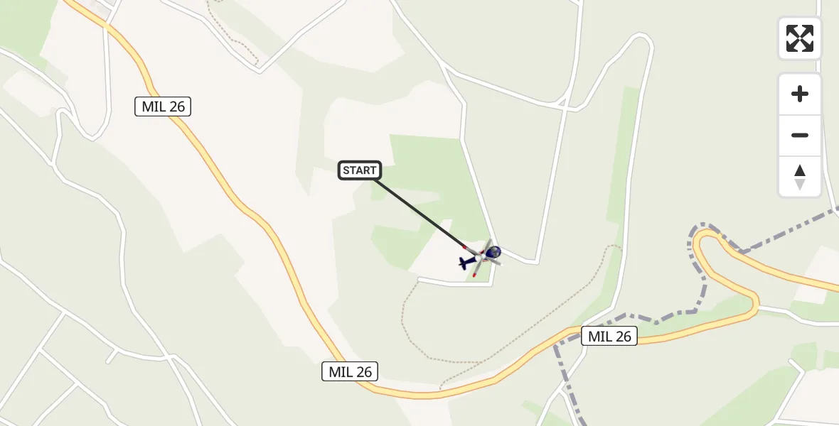 Flugroute Polizeihubschrauber Kleinwallstadt - Kleinwallstadt, 26 April 2026, 20:23