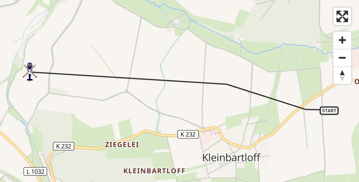 Flugroute Polizeihubschrauber Niederorschel - Niederorschel, 27 April 2026, 00:44