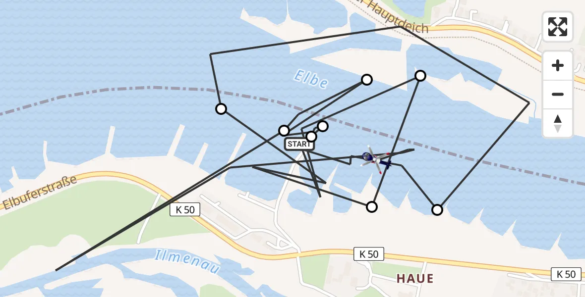 Flugroute Polizeihubschrauber Winsen (Luhe) - Winsen (Luhe), 27 April 2026, 07:29