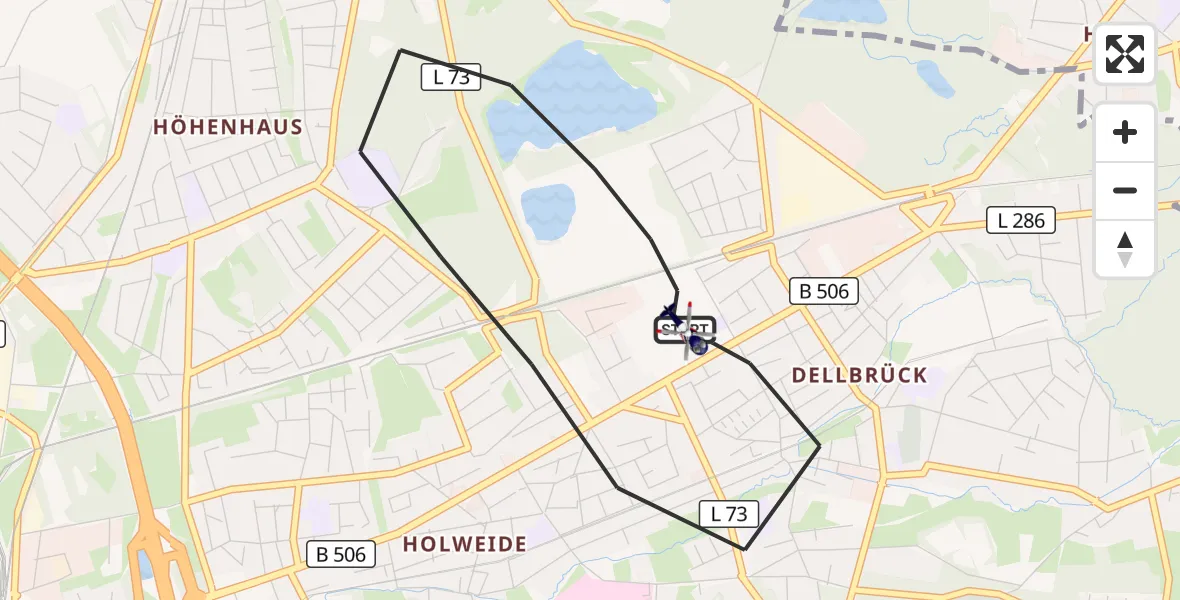 Flugroute Polizeihubschrauber Köln - Köln, 27 April 2026, 07:55