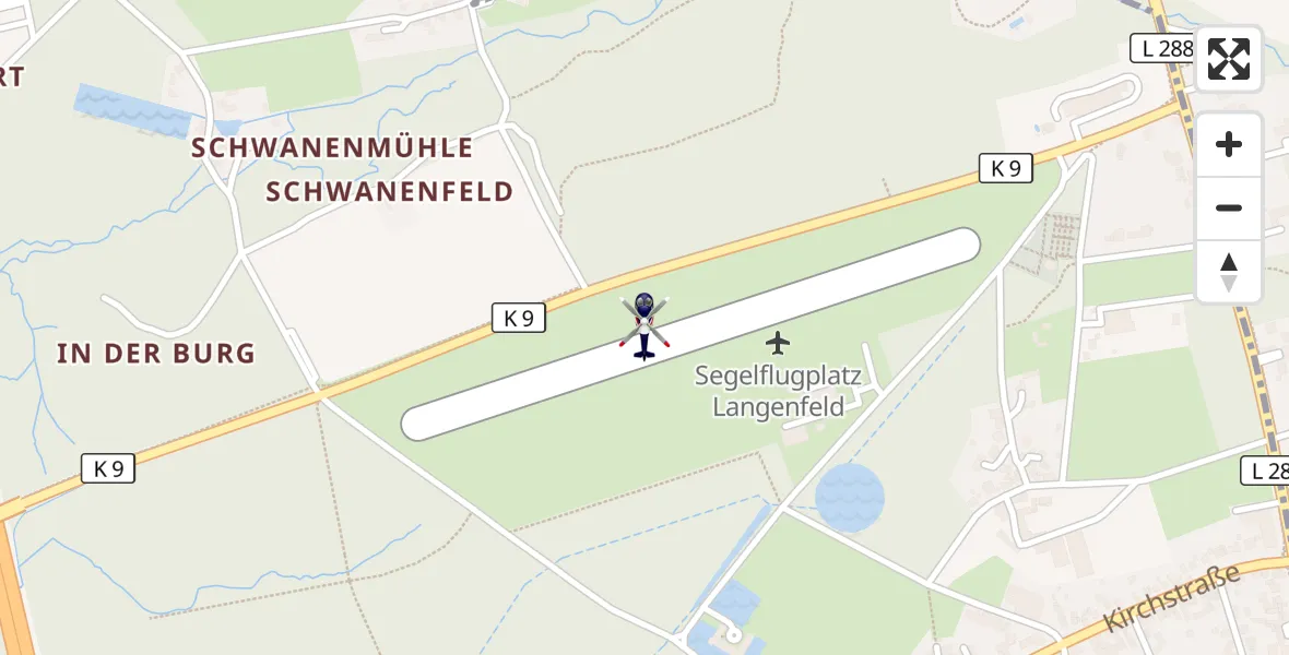 Flugroute Polizeihubschrauber Langenfeld-Wiescheid Flugplatz - Langenfeld-Wiescheid Flugplatz, 27 April 2026, 08:26
