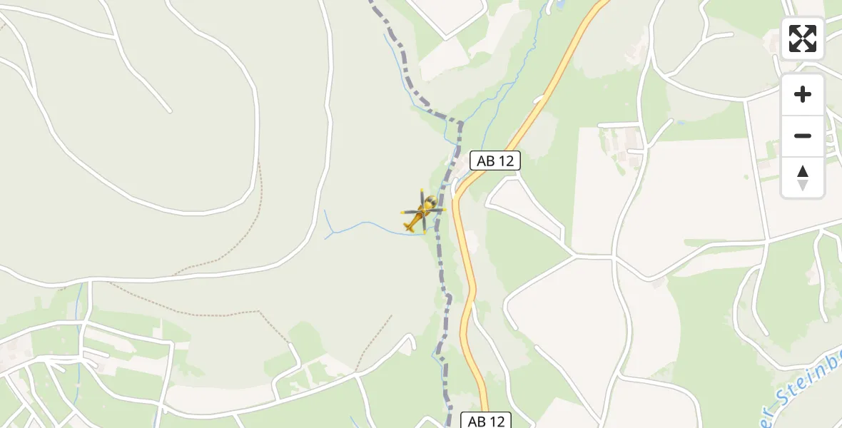 Flugroute Rettungshubschrauber Hösbach - Hösbach, 27 April 2026, 08:28