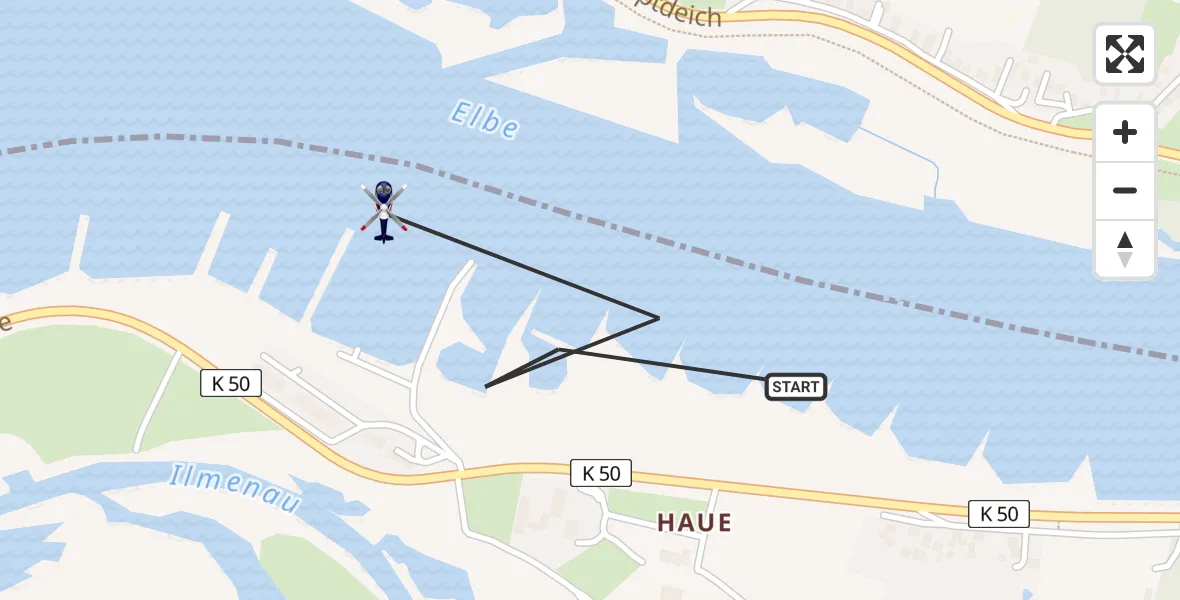 Flugroute Polizeihubschrauber Winsen (Luhe) - Winsen (Luhe), 27 April 2026, 08:31