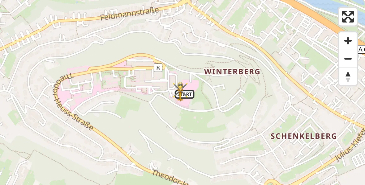 Flugroute Rettungshubschrauber Saarbrücken - Saarbrücken, 27 April 2026, 08:31