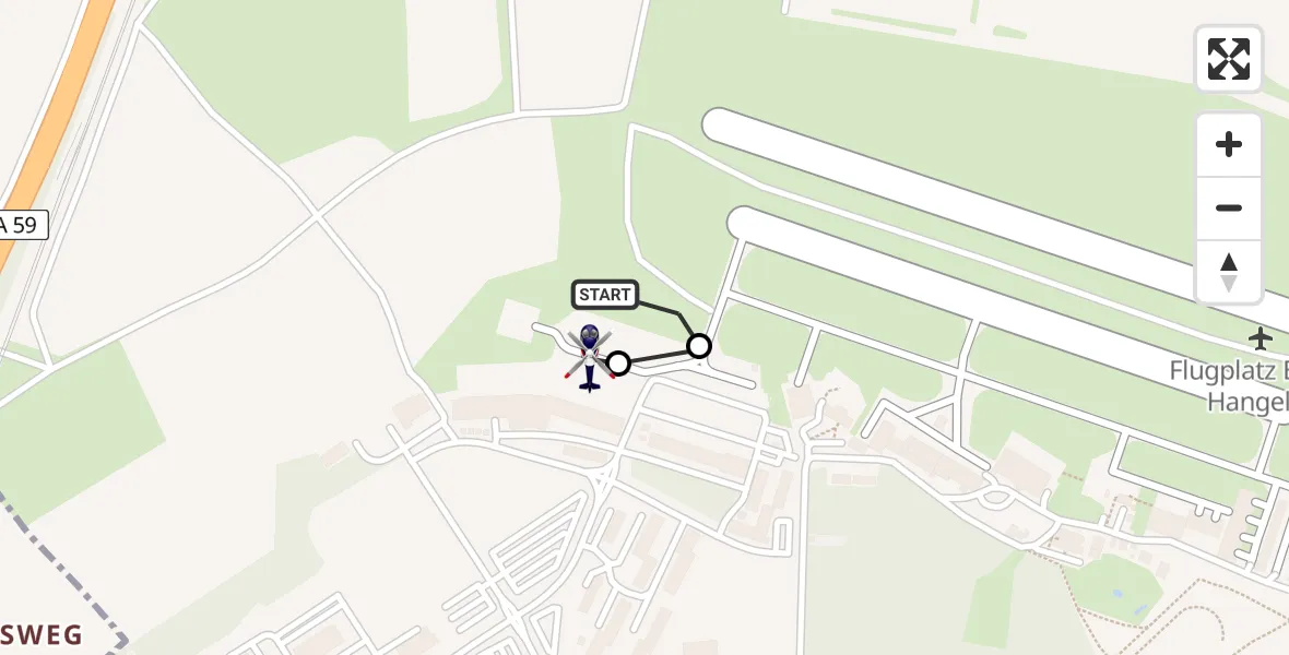 Flugroute Polizeihubschrauber Sankt Augustin - Sankt Augustin, 27 April 2026, 09:31