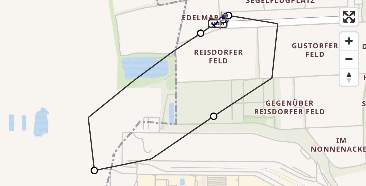 Flugroute Polizeihubschrauber Grevenbroich - Grevenbroich, 27 April 2026, 10:26