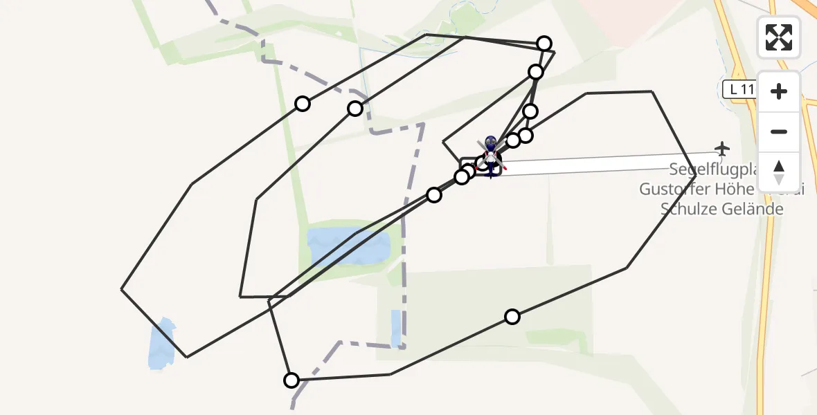 Flugroute Polizeihubschrauber Grevenbroich - Grevenbroich, 27 April 2026, 10:40