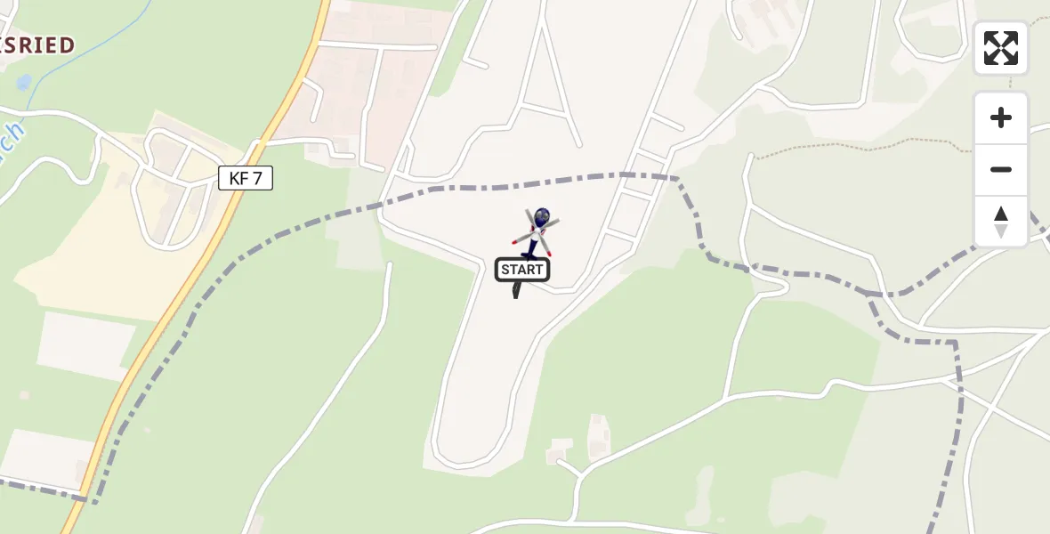 Flugroute Polizeihubschrauber Ruderatshofen - Kaufbeuren, 27 April 2026, 11:06