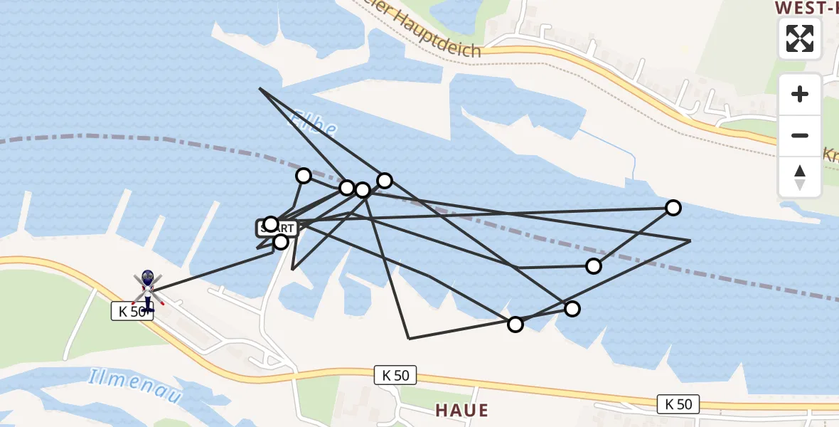 Flugroute Polizeihubschrauber Winsen (Luhe) - Winsen (Luhe), 27 April 2026, 11:40