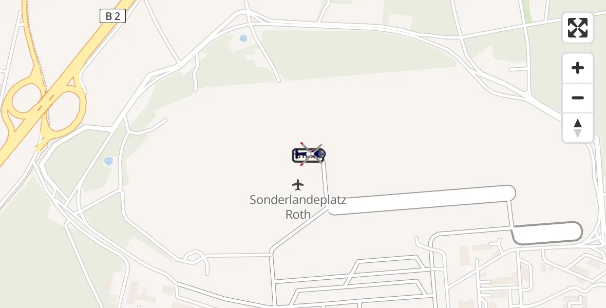 Flugroute Polizeihubschrauber Flugplatz Roth - Flugplatz Roth, 27 April 2026, 13:28