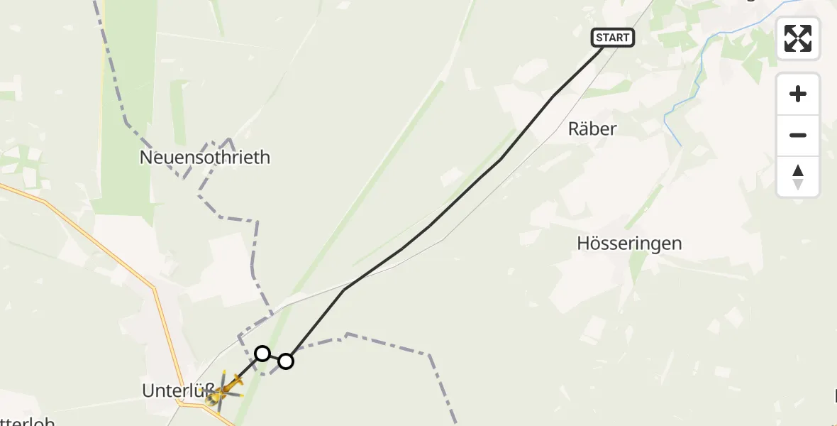 Flugroute Rettungshubschrauber Suderburg - Südheide, 27 April 2026, 14:10