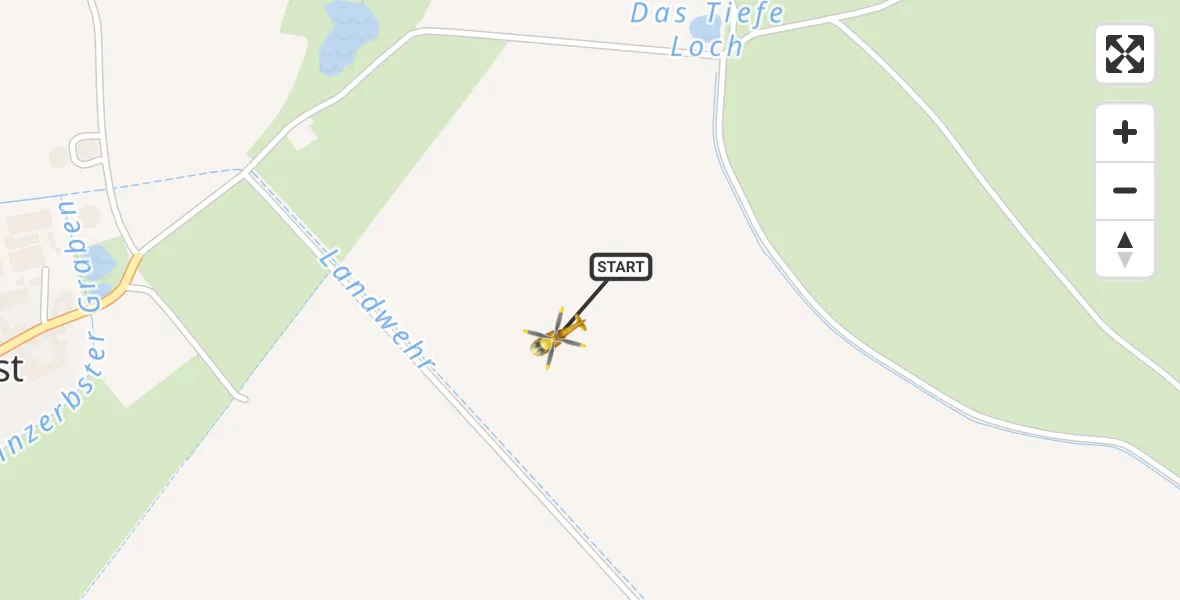 Flugroute Rettungshubschrauber Bad Schmiedeberg - Bad Schmiedeberg, 27 April 2026, 14:18