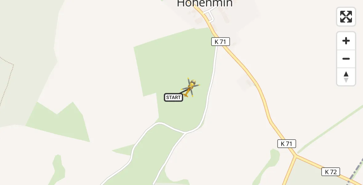 Flugroute Rettungshubschrauber Neddemin - Neddemin, 27 April 2026, 16:07