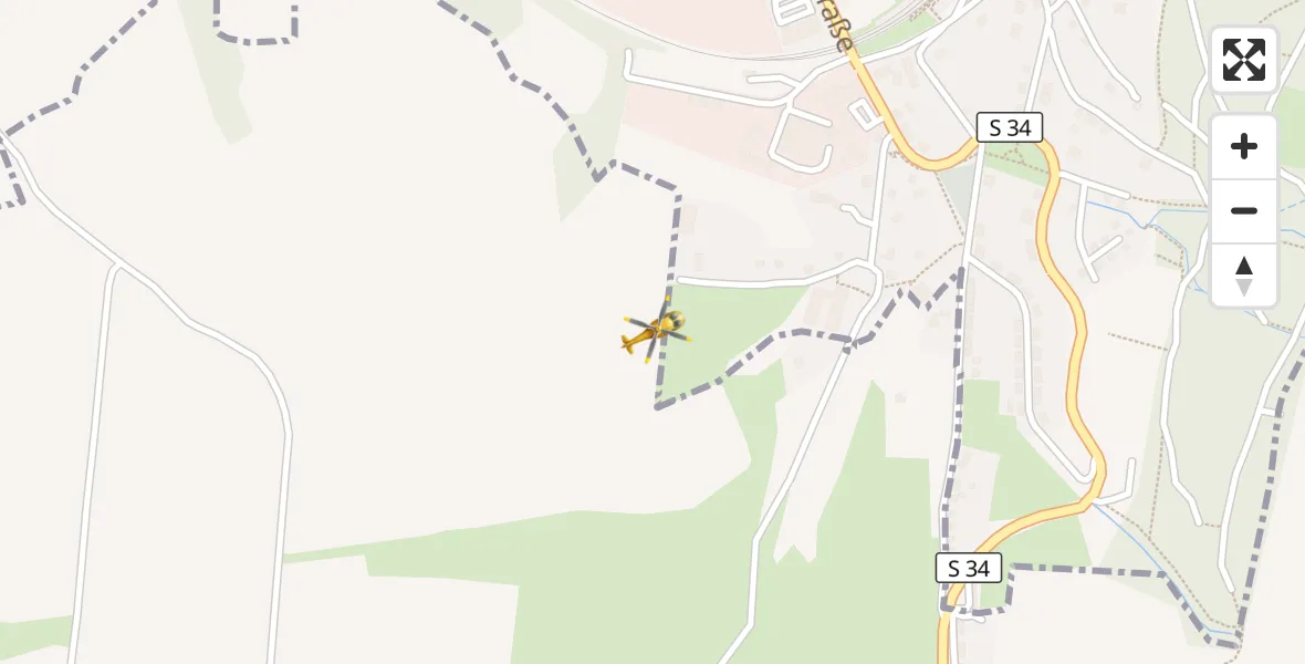 Flugroute Rettungshubschrauber Striegistal - Striegistal, 27 April 2026, 16:18