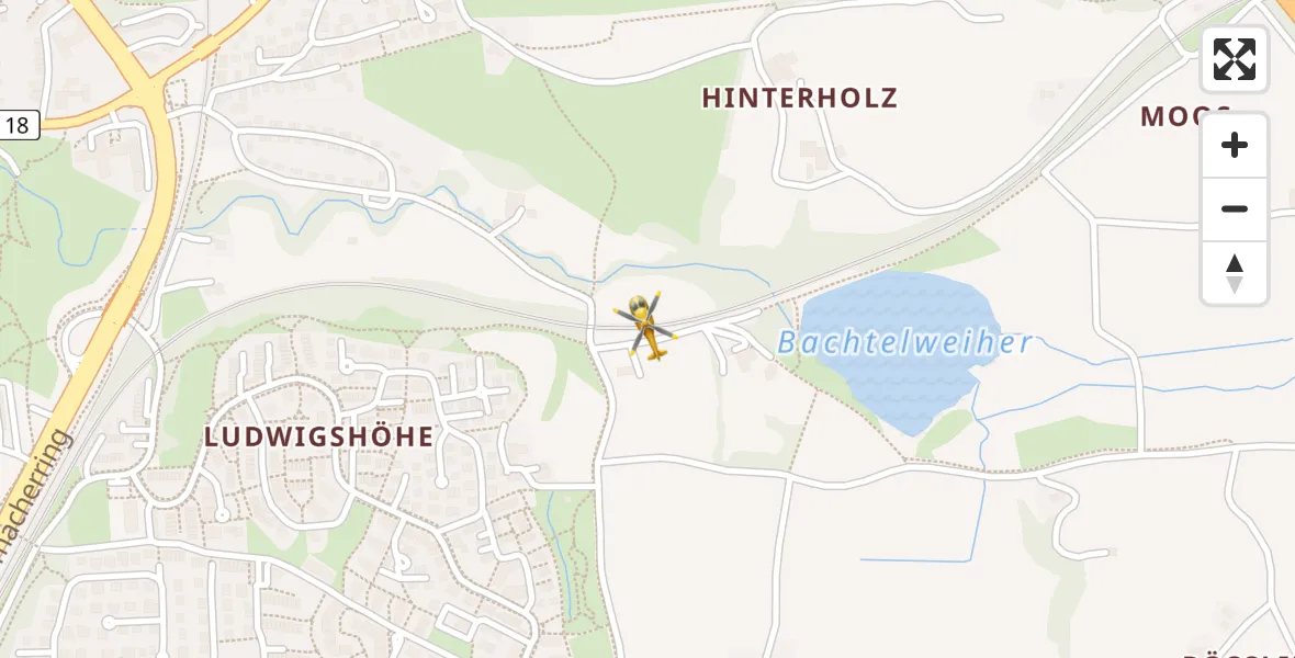 Flugroute Rettungshubschrauber Kempten (Allgäu) - Kempten (Allgäu), 28 April 2026, 06:21