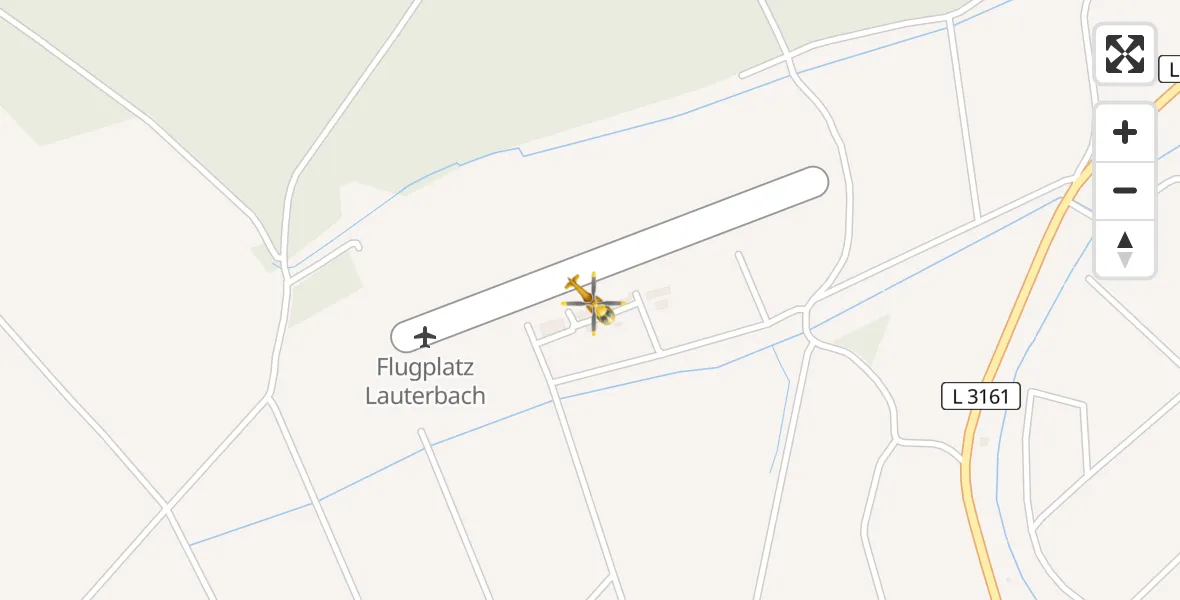 Flugroute Ambulanzhubschrauber Lauterbach Flugplatz - Lauterbach Flugplatz, 28 April 2026, 07:59