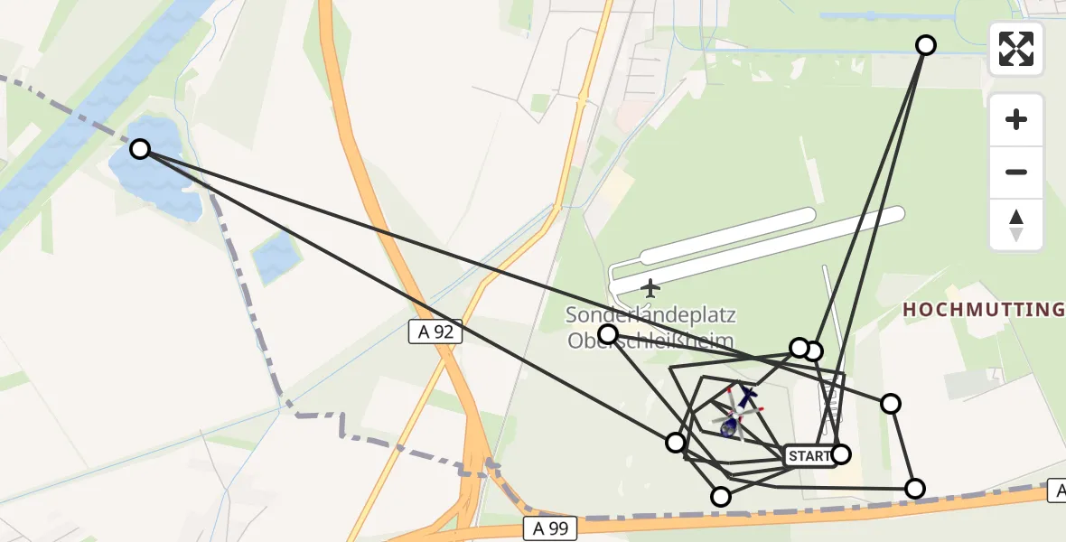 Flugroute Polizeihubschrauber Oberschleißheim - Oberschleißheim, 28 April 2026, 08:13