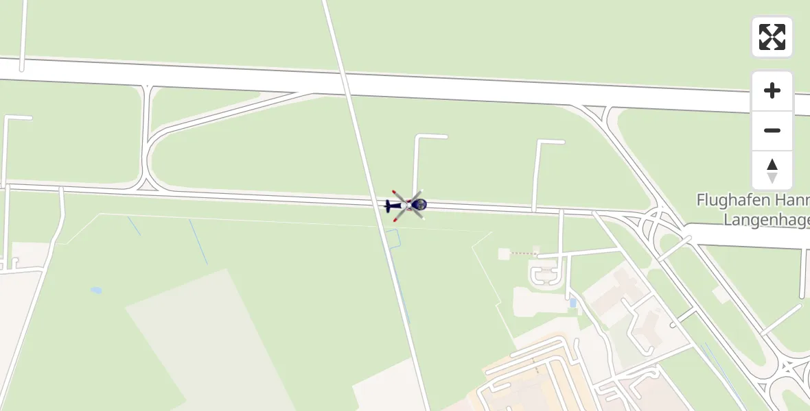 Flugroute Polizeihubschrauber Flughafen Hannover - Flughafen Hannover, 28 April 2026, 08:25