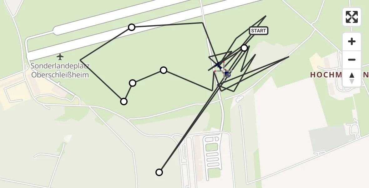 Flugroute Polizeihubschrauber Oberschleissheim Hubschrauberlandeplatz - Oberschleissheim Hubschrauberlandeplatz, 28 April 2026, 08:49