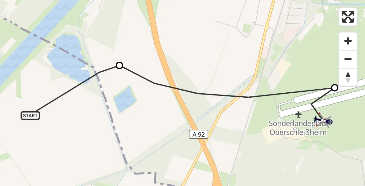 Flugroute Polizeihubschrauber München - Schleissheim Flugplatz, 28 April 2026, 09:17