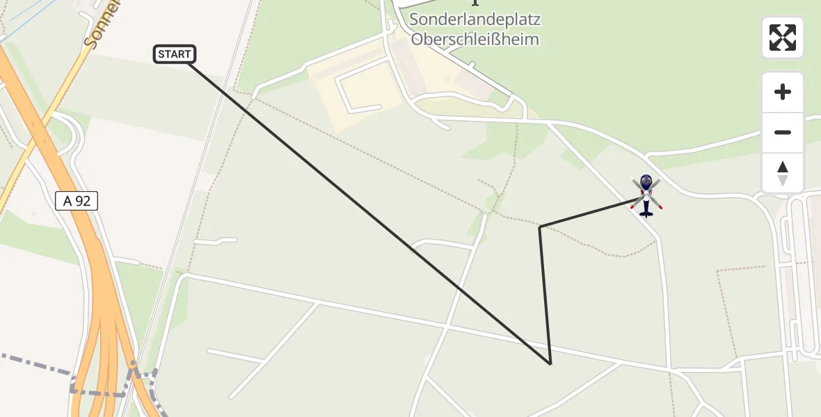 Flugroute Polizeihubschrauber Oberschleißheim - Oberschleißheim, 28 April 2026, 09:53