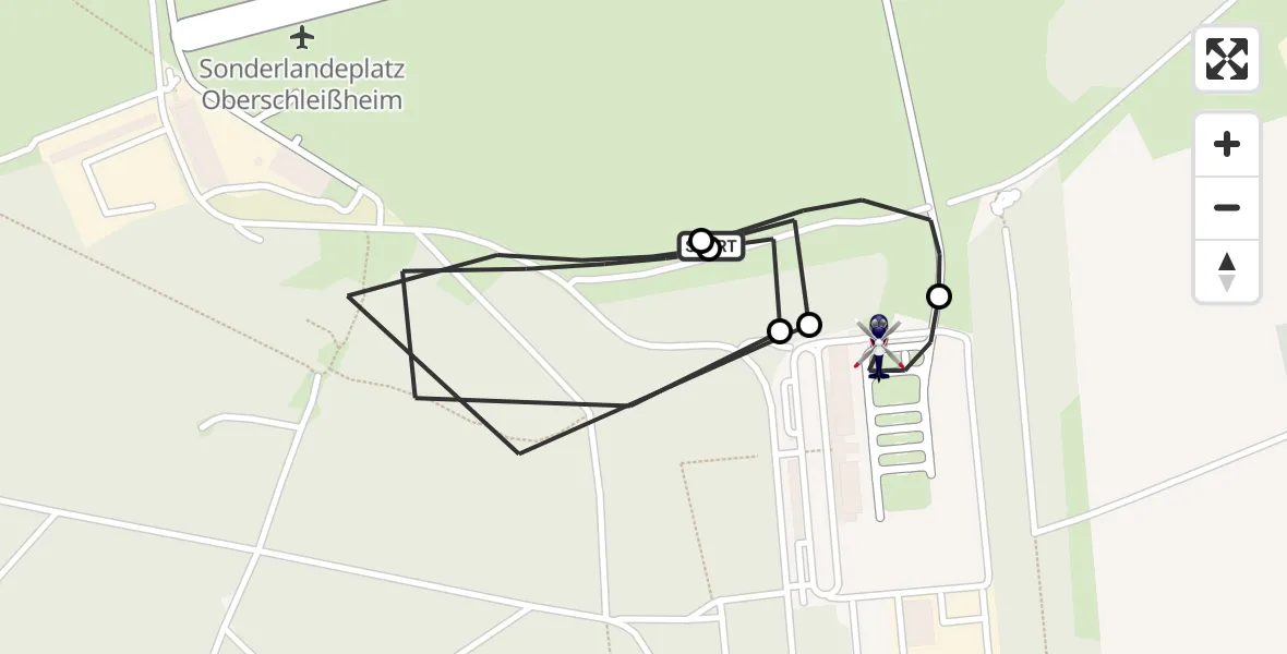 Flugroute Polizeihubschrauber Oberschleissheim Hubschrauberlandeplatz - Oberschleißheim, 28 April 2026, 10:35