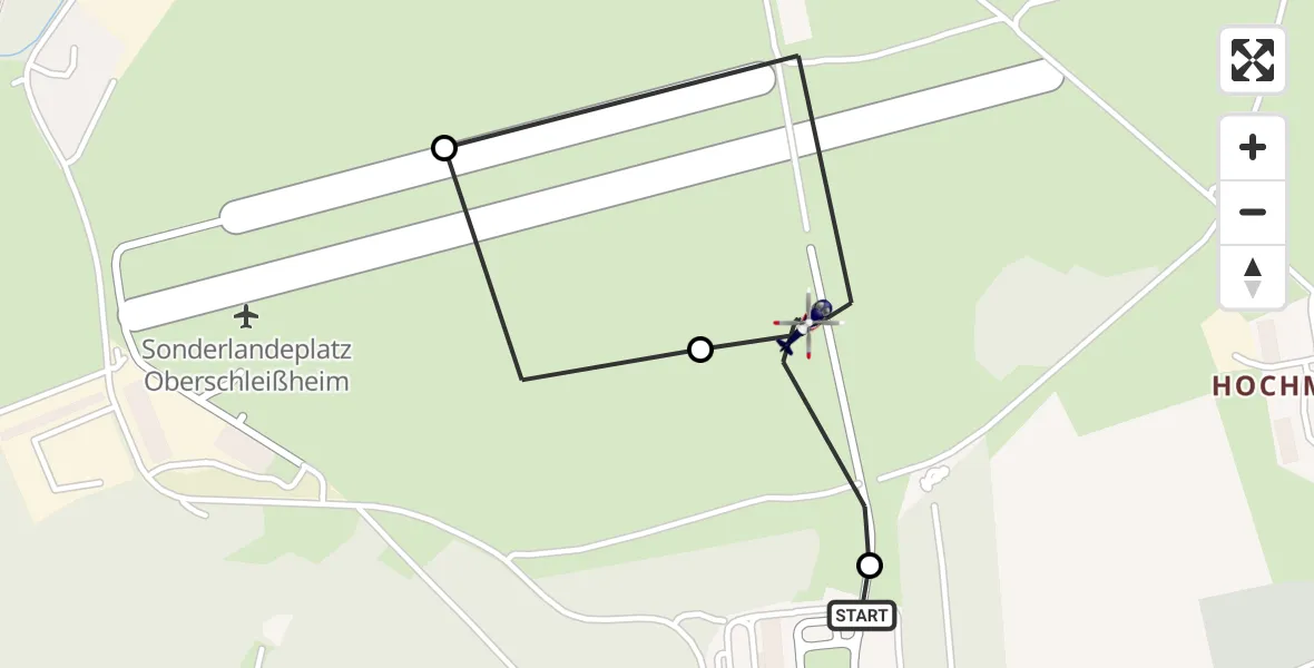 Flugroute Polizeihubschrauber Oberschleißheim - Oberschleissheim Hubschrauberlandeplatz, 28 April 2026, 11:44