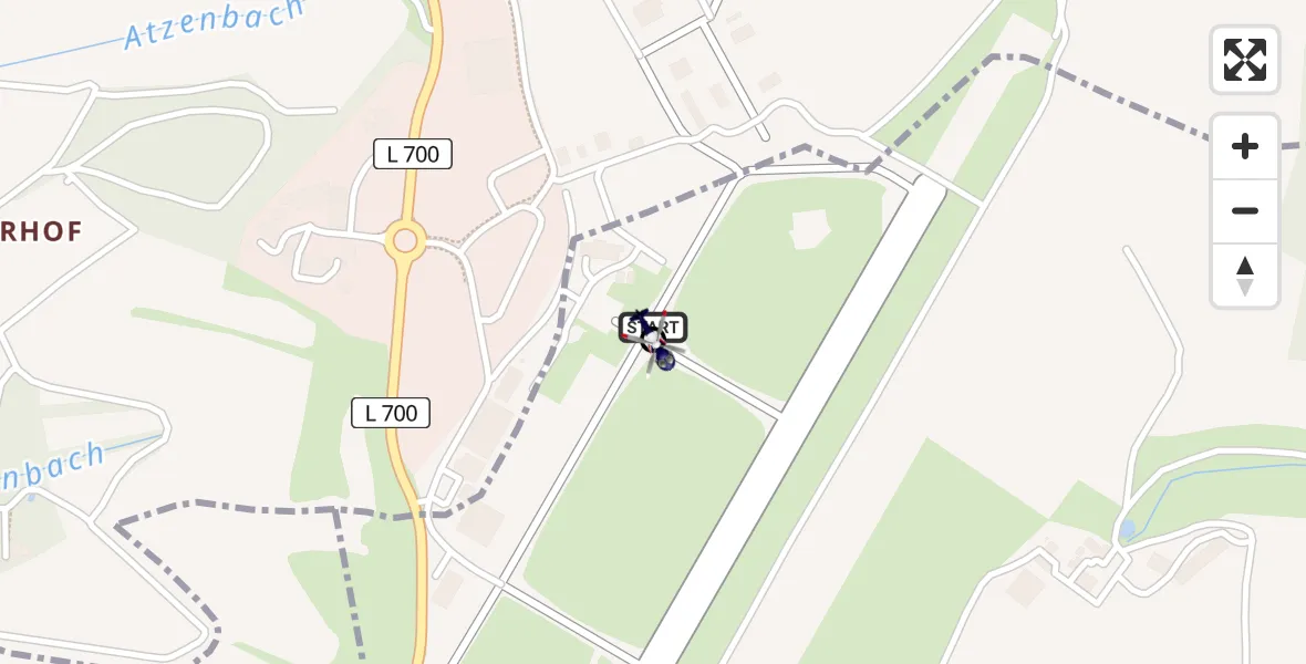 Flugroute Polizeihubschrauber Zweibrücken - Contwig, 28 April 2026, 12:56