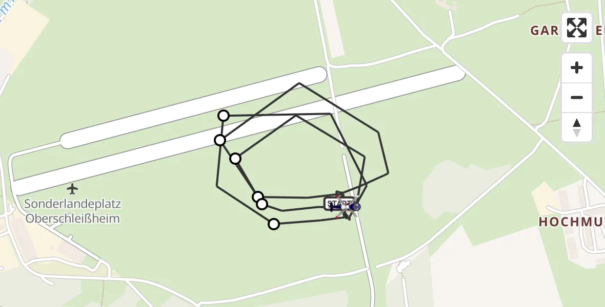 Flugroute Polizeihubschrauber Oberschleissheim Hubschrauberlandeplatz - Oberschleissheim Hubschrauberlandeplatz, 28 April 2026, 13:03