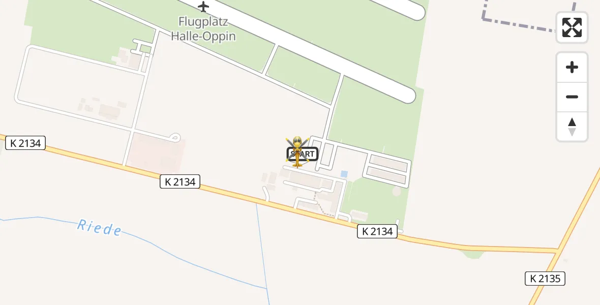 Flugroute Rettungshubschrauber Halle-Oppin Flugplatz - Halle-Oppin Flugplatz, 28 April 2026, 13:24