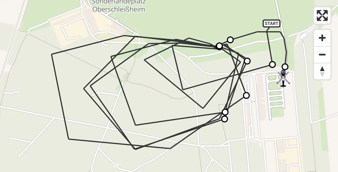 Flugroute Polizeihubschrauber Oberschleissheim Hubschrauberlandeplatz - Oberschleißheim, 28 April 2026, 13:37