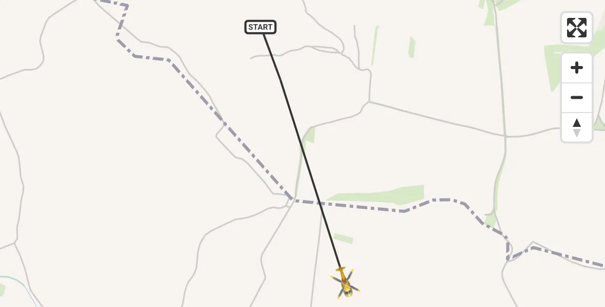 Flugroute Rettungshubschrauber Heringen/Helme - Sondershausen, 28 April 2026, 13:40