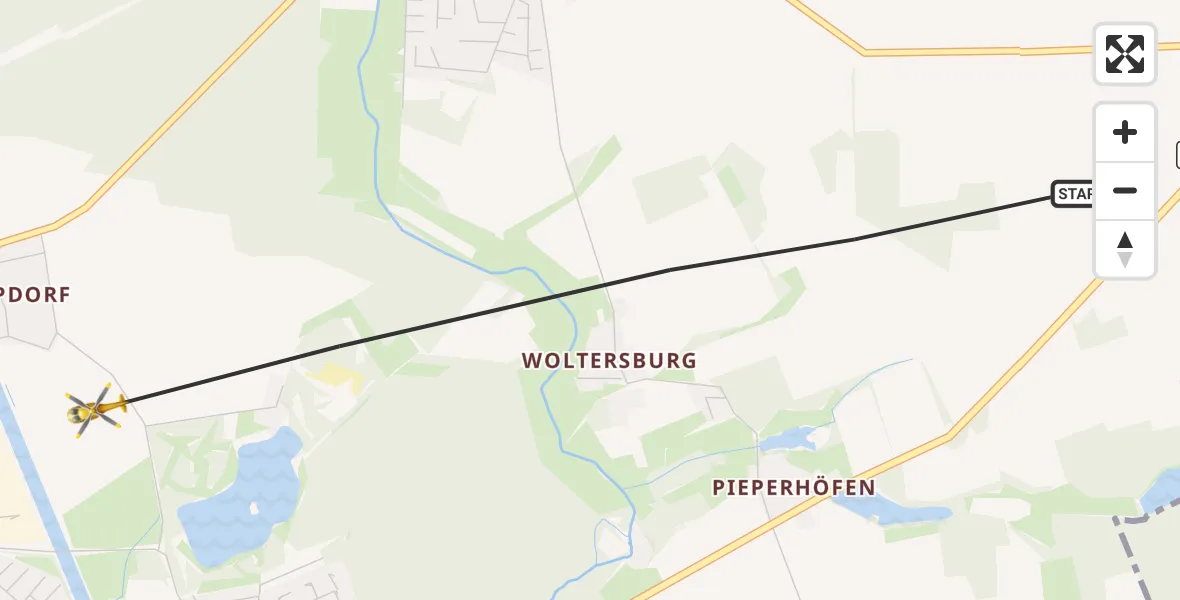 Flugroute Rettungshubschrauber Uelzen - Uelzen, 28 April 2026, 15:17