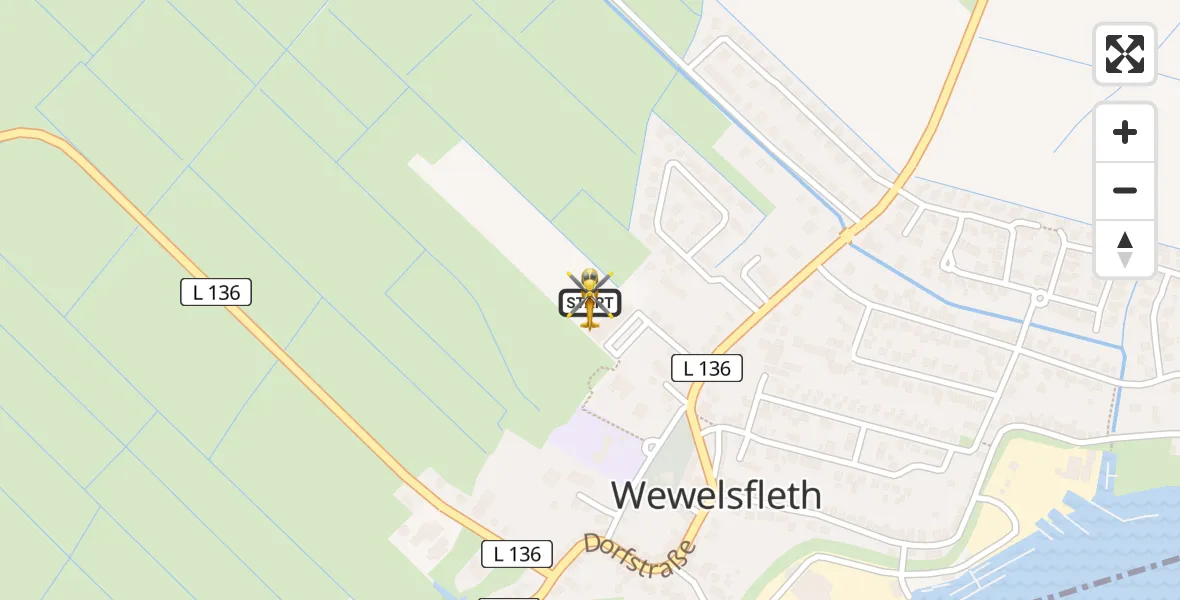 Flugroute Rettungshubschrauber Wewelsfleth - Wewelsfleth, 28 April 2026, 15:52
