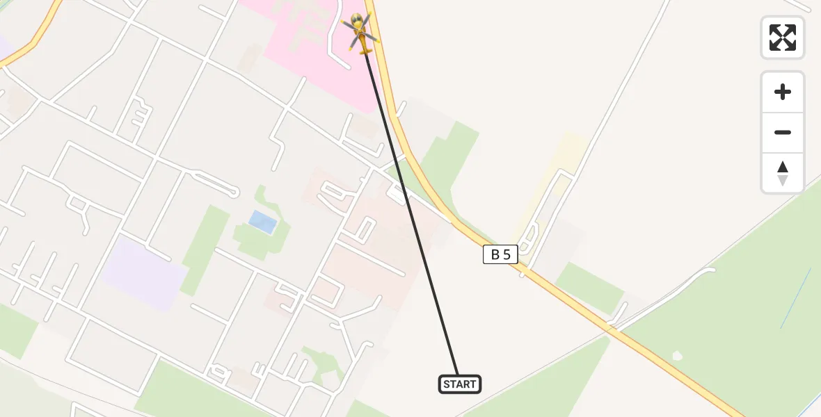 Flugroute Rettungshubschrauber Perleberg - Perleberg, 28 April 2026, 17:16