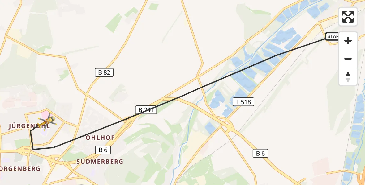 Flugroute Rettungshubschrauber Goslar - Goslar, 28 April 2026, 18:02